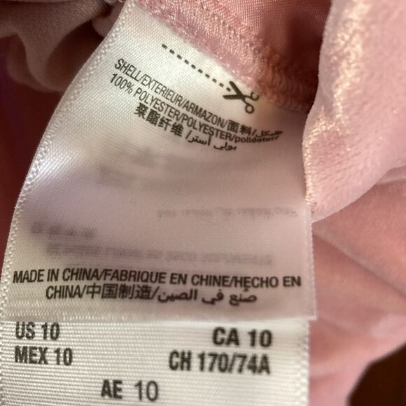 Juicy Couture Black Label Dusty Rose Pink Velour Straight Trousers Pants Sz 10 - Picture 9 of 13